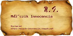 Móczik Innocencia névjegykártya